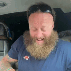Bearded Man Laughing