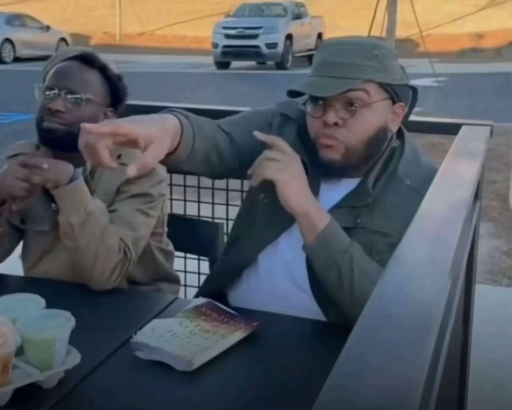 Pointing at the Table