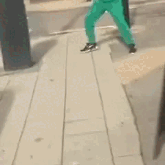Green Tracksuit Running