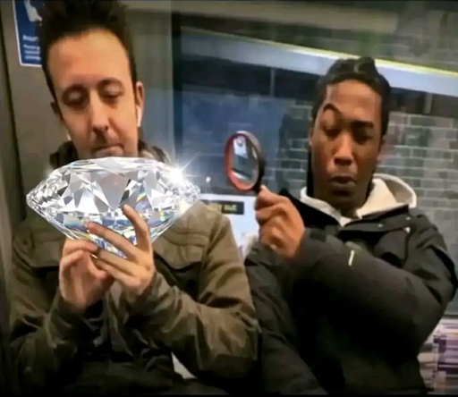 Diamond and Magnifying Glass