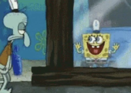 Squidward and SpongeBob Peek